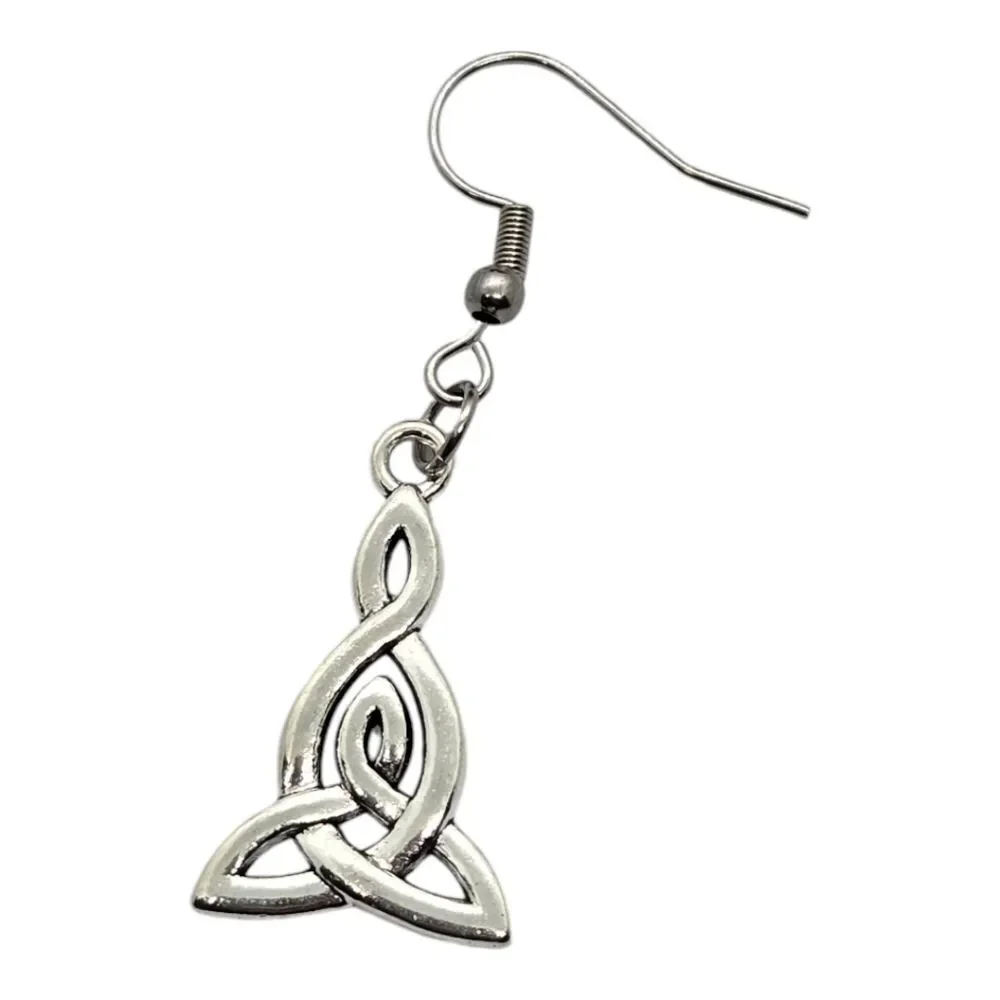 Celtic Trinity Mother's Knot Earrings Viking Irish Triqueta Infinity Pierced Ear